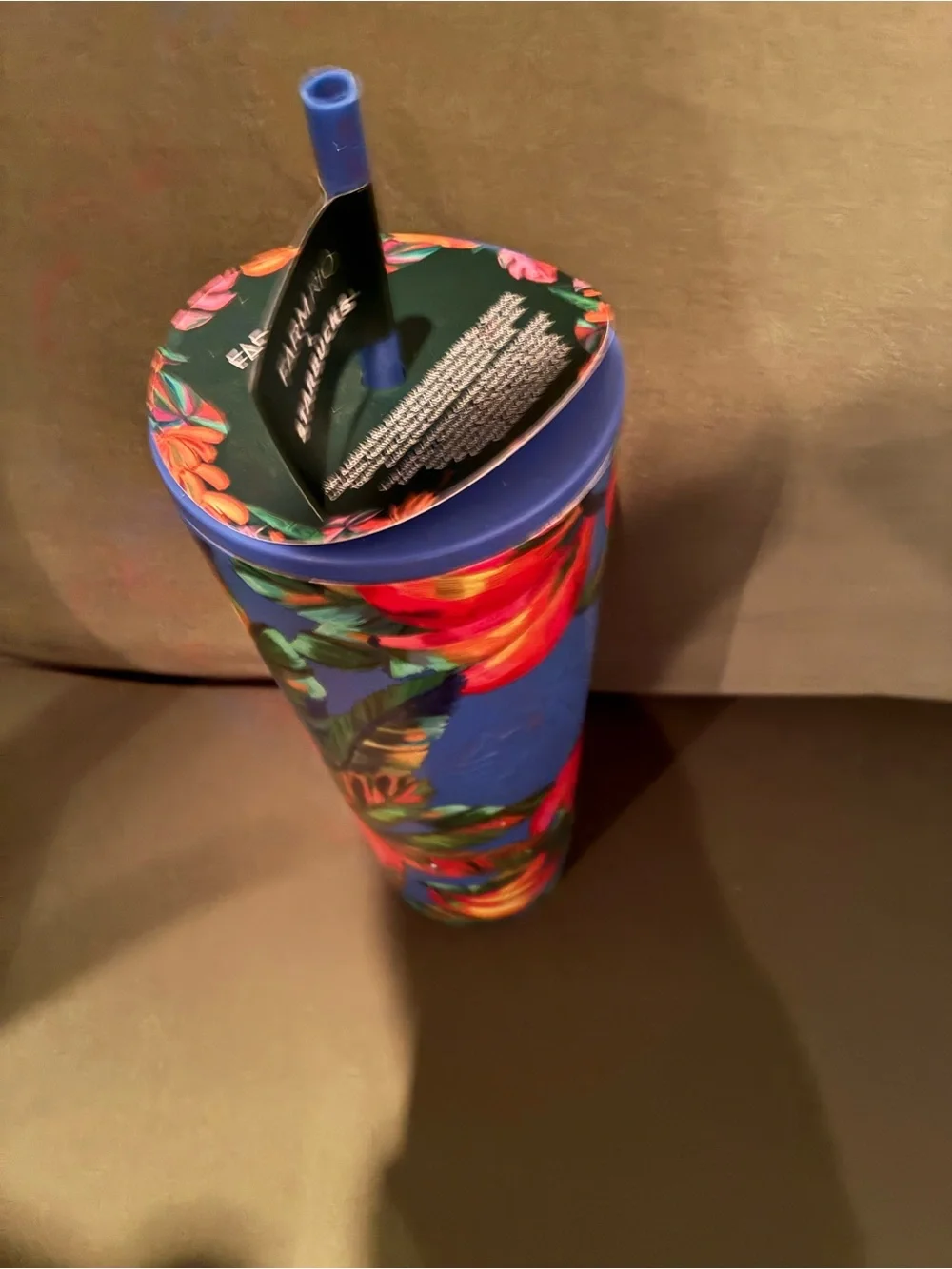FARM Rio x Starbucks rare Blue Floral Starbucks Tumbler